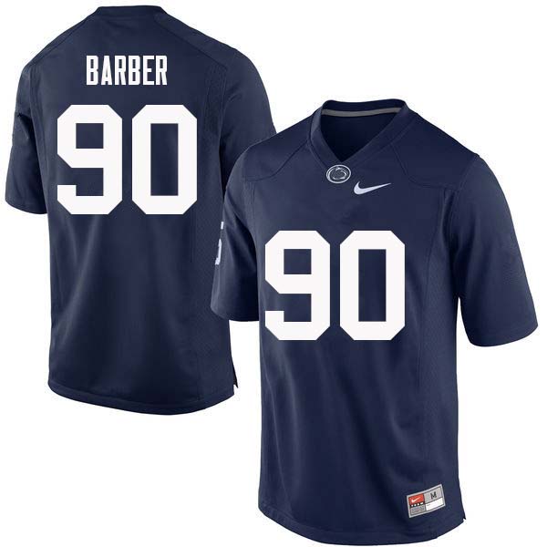 NCAA Nike Men's Penn State Nittany Lions Damion Barber #90 College Football Authentic Navy Stitched Jersey KMY5598BA
